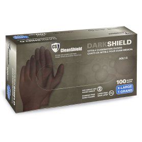 CleanShield Nitrile Exam Gloves Black 100pcs XL 140BLK