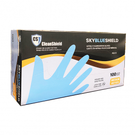 CleanShield Nitrile Exam Gloves Sky Blue 100pcs Medium 73285