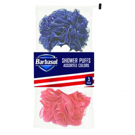 Barbasol  3PK Shower Puffs CBG1-1011-BLU 84357