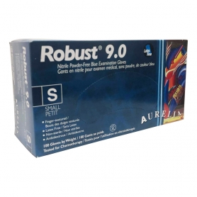 Aurelia Robust Nitrile 5.0 PF Blue Gloves 100PK Small 93896