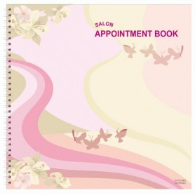 Deluxe Salon Appointment Book - 6 Column Butterfly AB106