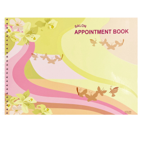 Deluxe Salon Appointment Book - 8 Column Butterfly AB108