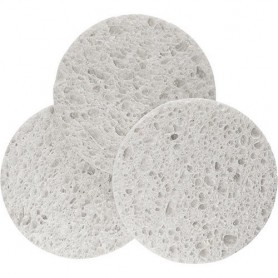 White Round Cellulose Beauty Sponges 100pk, 86369-WHITE