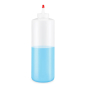 Plastic Squeezable Cylinder Bottle 16 oz 18126