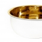 Noel Asmar Pedicure Bowl Hammered Brass W/White PB3001W