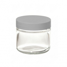 Berkeley Clear Thick-Wall Round Jar Silver Cap 30ml BJ300SV