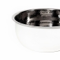 Noel Asmar Pedi Bowl Hammered Stainless Steel W/WhitePB3014W