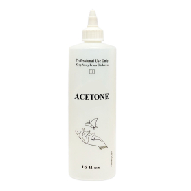 16oz Labeled Bottle With Cap - Acetone - LB511