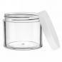 Berkeley Clear Thick-Wall PS Round JarWhiteCap 120ml BJ314WH