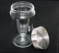 Berkeley Glass Storage Jar W/Stainless Steel Screw Lid-JA105