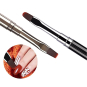 Gel Extension Builder Brush Set 2Pcs Round & Flat 00563