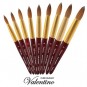 Valentino Kolinsky Acrylic Brush Cherry Wood/Gold Ferrule#14