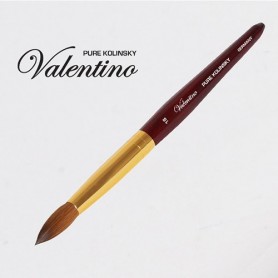 Valentino Kolinsky Acrylic Brush Cherry Wood/Gold Ferrule#18