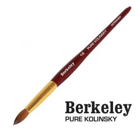 Berkeley Pure Kolinsky Brush 6S-RedWood/Gold #18, NB341A-18