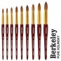 Berkeley Pure Kolinsky Brush 6S-RedWood/Gold #18, NB341A-18