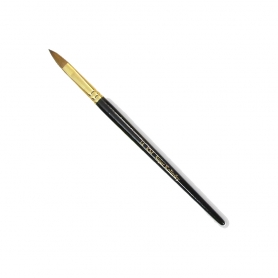 KM Super Kolinsky Acrylic Brush Black/Gold Oval #14, KM-BR14