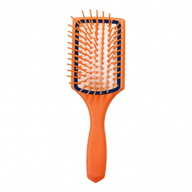 Dannyco Cushion Brush With Mirror - Orange BRMIRRORDEC 02205