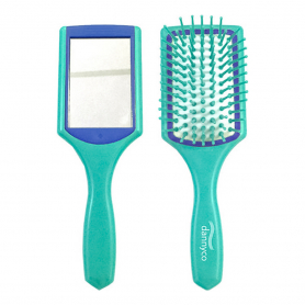 Dannyco Cushion Brush With Mirror - Blue BRMIRRBLDEC 02207