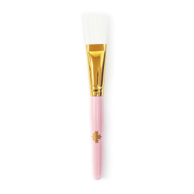 Sawhill Flat Mask Brush Pink Handle Gold Ferrule 45126