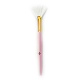 Sawhill Fan Brush Pink Handle Gold Ferrule 45127