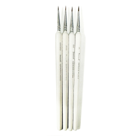 Miniature Hook Line Nail Art Brush 4 pcs White 39020