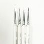 Miniature Hook Line Nail Art Brush 4 pcs White 39020