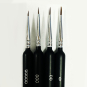 Miniature Hook Line Nail Art Brush 4 pcs Black 39220