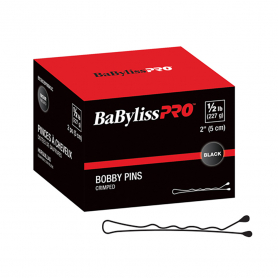 BaBylissPRO Bobby Pins 2" Crimped1/2 lb Black BESBOBPINBKUCC