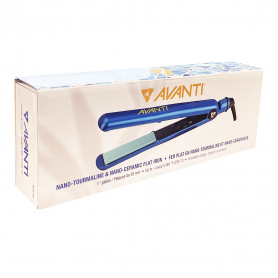 AVANTI Nano Tourmaline & Ceramic Flat Iron 1" Blue APRT18C