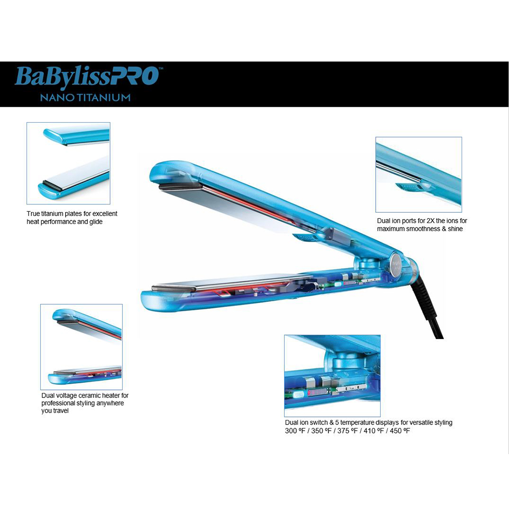 BabylissPRO Dual Ionic Flat Iron 11 4 32 mm BNT9125TC