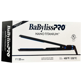 BaBylissPRO Nano Titanium Ultra-Slim Flat Iron 1"/25mm 48719