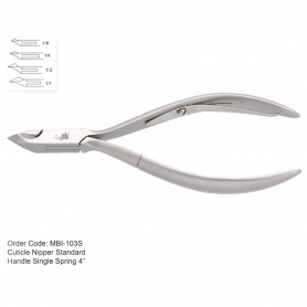 MBI-103S Cuticle Nipper Single Spring 4" Full Jaw