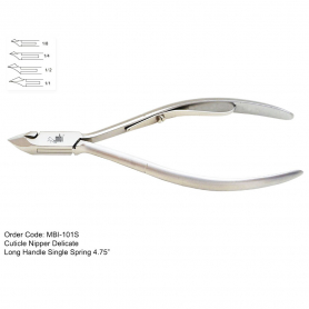 MBI-101S Cuticle Nipper Single Spring 4.75"  1/2 Jaw