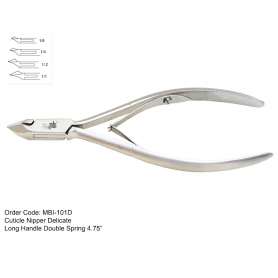 MBI-101D Cuticle Nipper Double Spring 4.75"  Full Jaw