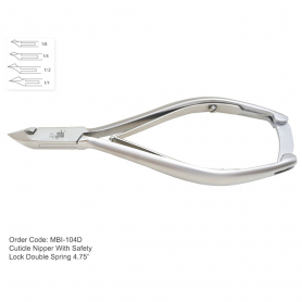 MBI-104D Cuticle Nipper Double Spring 4.5"  1/2 Jaw