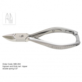 MBI-204 Ingrown And Thick Nail Nipper Double Spring 5.5"