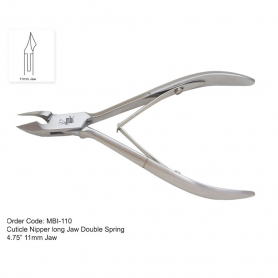 MBI-110 Cuticle Nipper Double Spring 4.75"  11mm Jaw