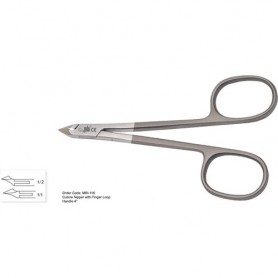 MBI-116 1/4" Cuticle Nipper W/ Finger Loop Handle Size 3.5"