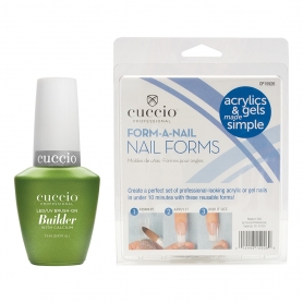 CuccioPro Brush-On Builder Gel/Nail Forms Deal CPGL9454