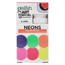 Gelish Art Form Gel 2D 6 Jars Color Gel Kit Neons 1121796