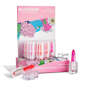 Blossom Shimmering ColorChanging LipBalm 12pcsDisBL-TSCCLB12