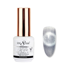 Cre8tion Soak Off Gel Cat Eye Silver 0.5 oz /15 ml 0916-3253