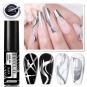 Gel Art UV & LED Metallic Line Gel Silver 5ml 56567-1