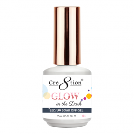 Cre8tion Glow In The Dark 01 Soak Off Gel 0.5 floz 0916-0402