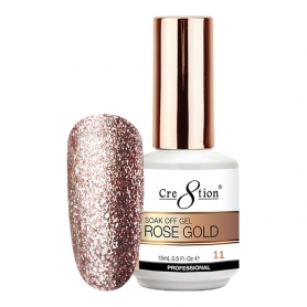 Cre8tion Rose Gold 11 Soak Off Gel 0.5 fl oz/15 ml 0916-3134