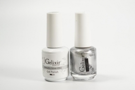 Gelixir Soak Off Gel All In One Set- Metallic Silver  GX096