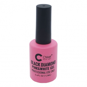 Chisel Black Diamond Pink & White Gel Top Coat 0.4 oz17805