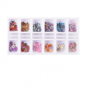 Cre8tion Colorful Nail Art Sequins 12 Styles 1101-1118