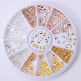 Rhinestone 3D Nail Art Decoration In Wheel #40436