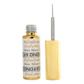 DND Nail Art Gel 0.25 fl oz/9ml - Palladium Silver DND69